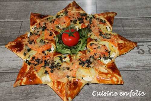 Pizza star au saumon