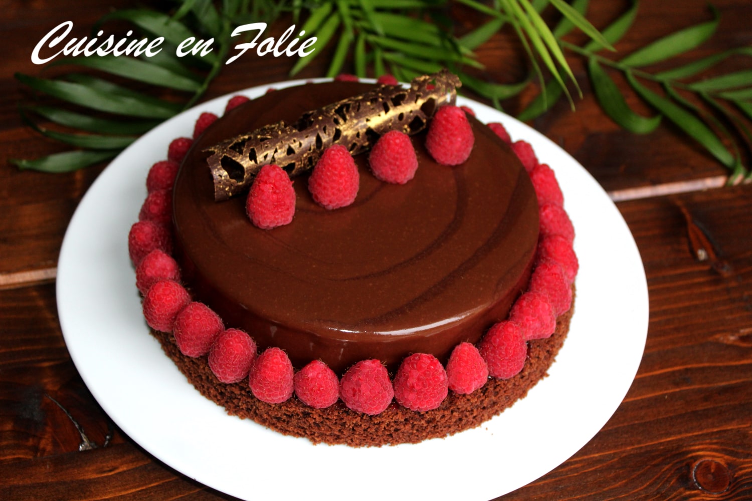 Tarte chocolat-framboise