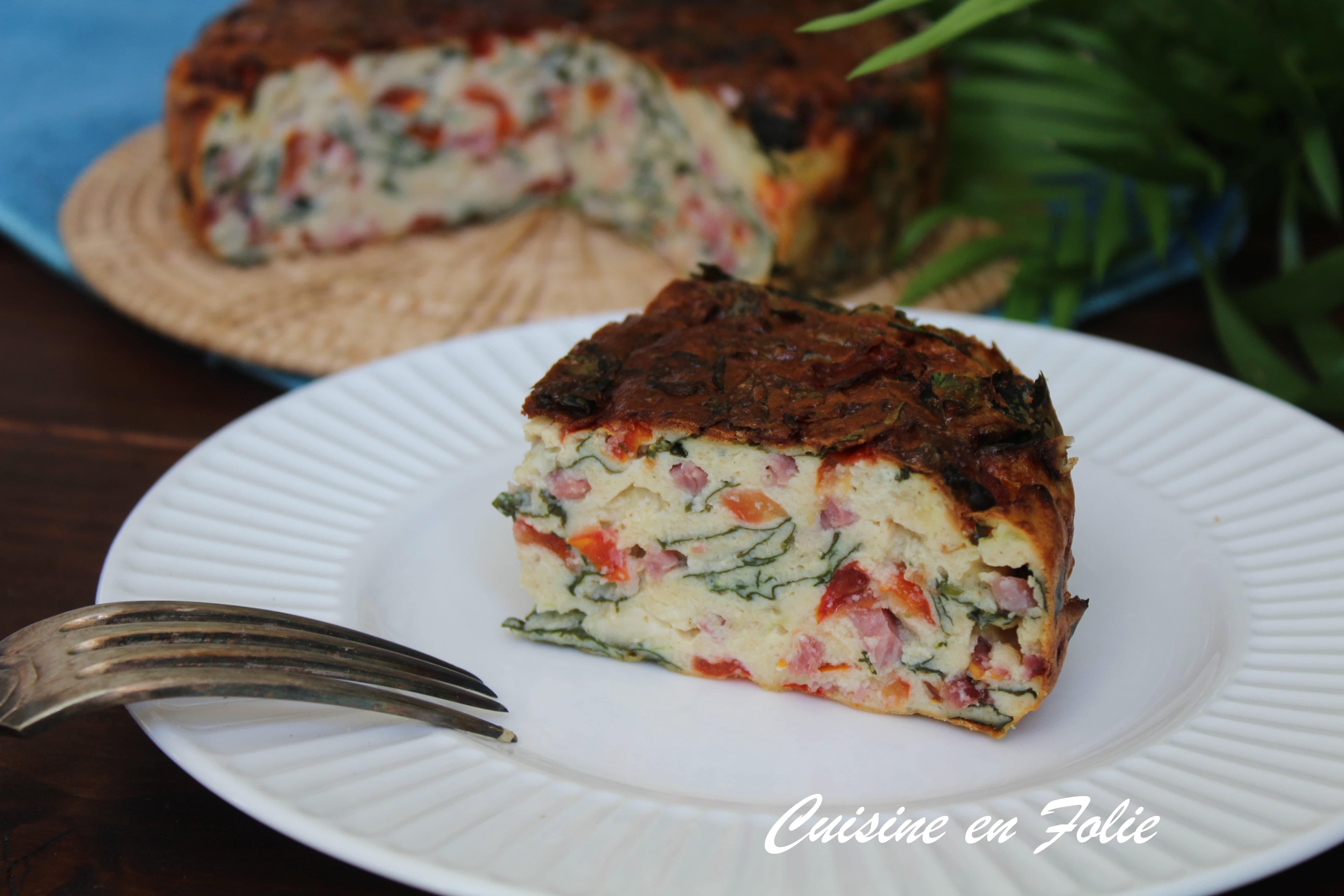 Frittata tomates et épinards – Recette IG Bas