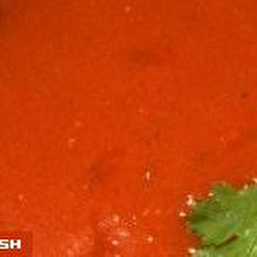 Potage de tomates à la coriandre fraîche