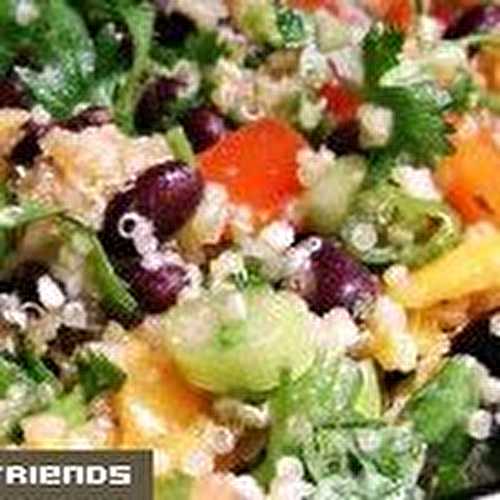 Salade de quinoa aux haricots noirs et mangue