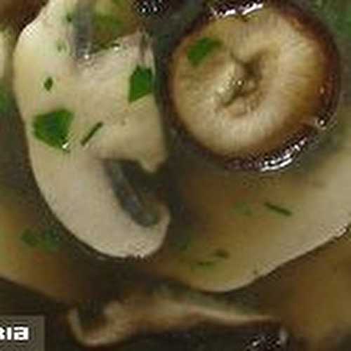 Soupe udon aux shiitakes