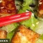 Salade tiède de laitue chinoise au tofu