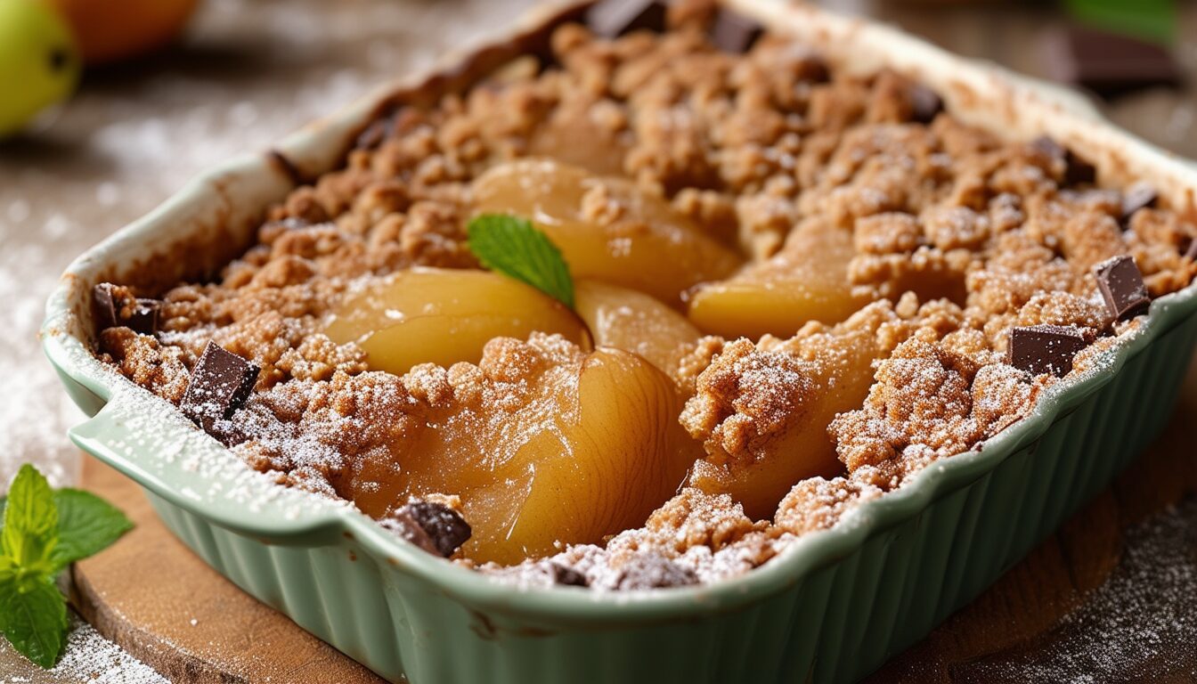 Crumble Poire Chocolat