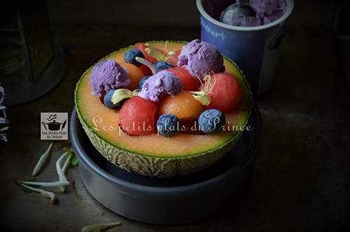 Fresh bowl : salade de melons au frozen yoghurt