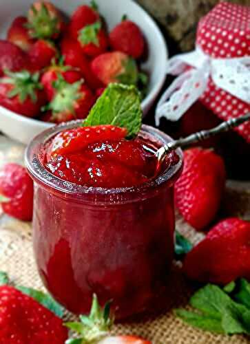 Marmelade de fraises à la menthe