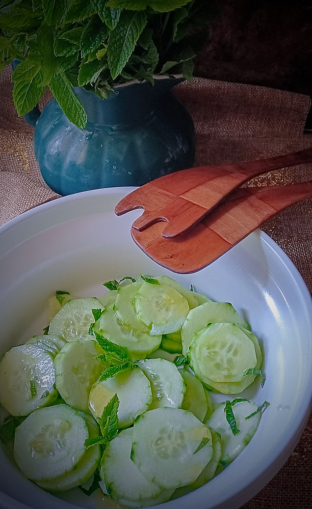 Salade de concombres à la menthe