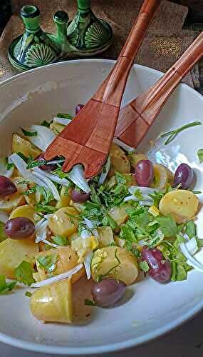 Salade de pommes de terre grenaille, citron confits et herbes aromatiques