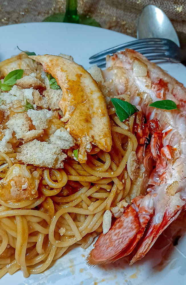 Spaghettis au homard