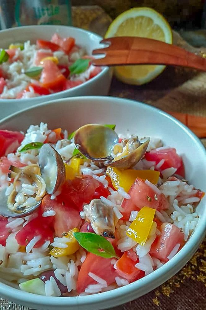 Salade de riz de la mer