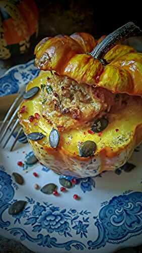 Recette automnale de courge patidou farcie aux oronges