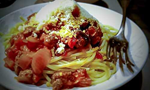 Spaghettis à la bolognaise, inspirés du Ragù alla Bolognese