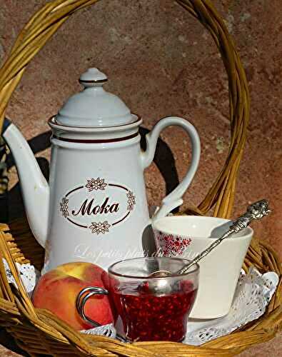 Confiture pêche framboise