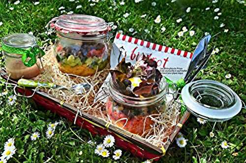 Salade Jar : ratatouille et œuf mollet en bocal