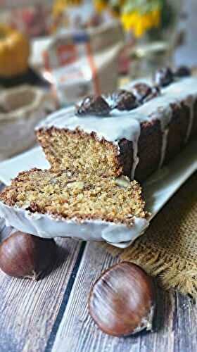 Cake moelleux à la châtaigne, miel de châtaignier et noix croquantes