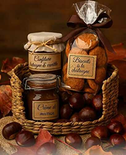 Panier gourmand autour de la châtaigne : une idée cadeau rustique et raffinée