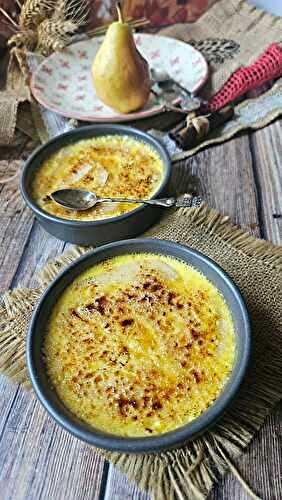 Crème brûlée à la poire : un dessert d’automne tout en douceur