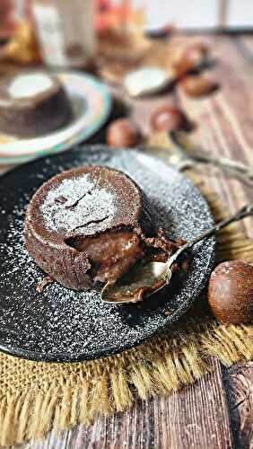 Gâteau très coulant au chocolat et crème de marron