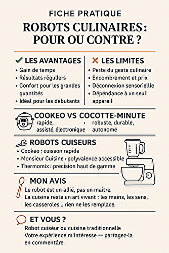 Robots culinaires : pour ou contre ? Réflexions d’une cuisinière qui aime autant ses mains que ses outils