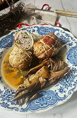 Paupiettes de dinde maison au chou kale et pleurotes