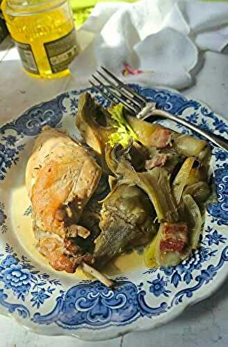 Lapin mijoté aux artichauts poivrades