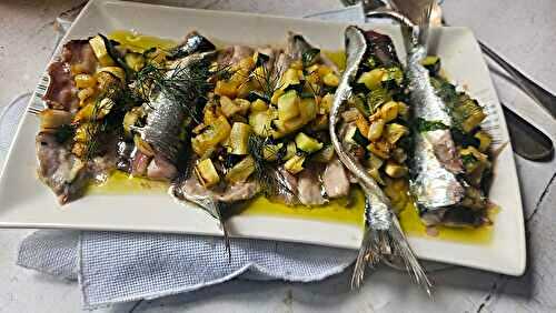 Sardines farcies à la courgette & fenouil sauvage