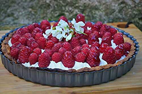 Tarte aux framboises & chantilly vanillée