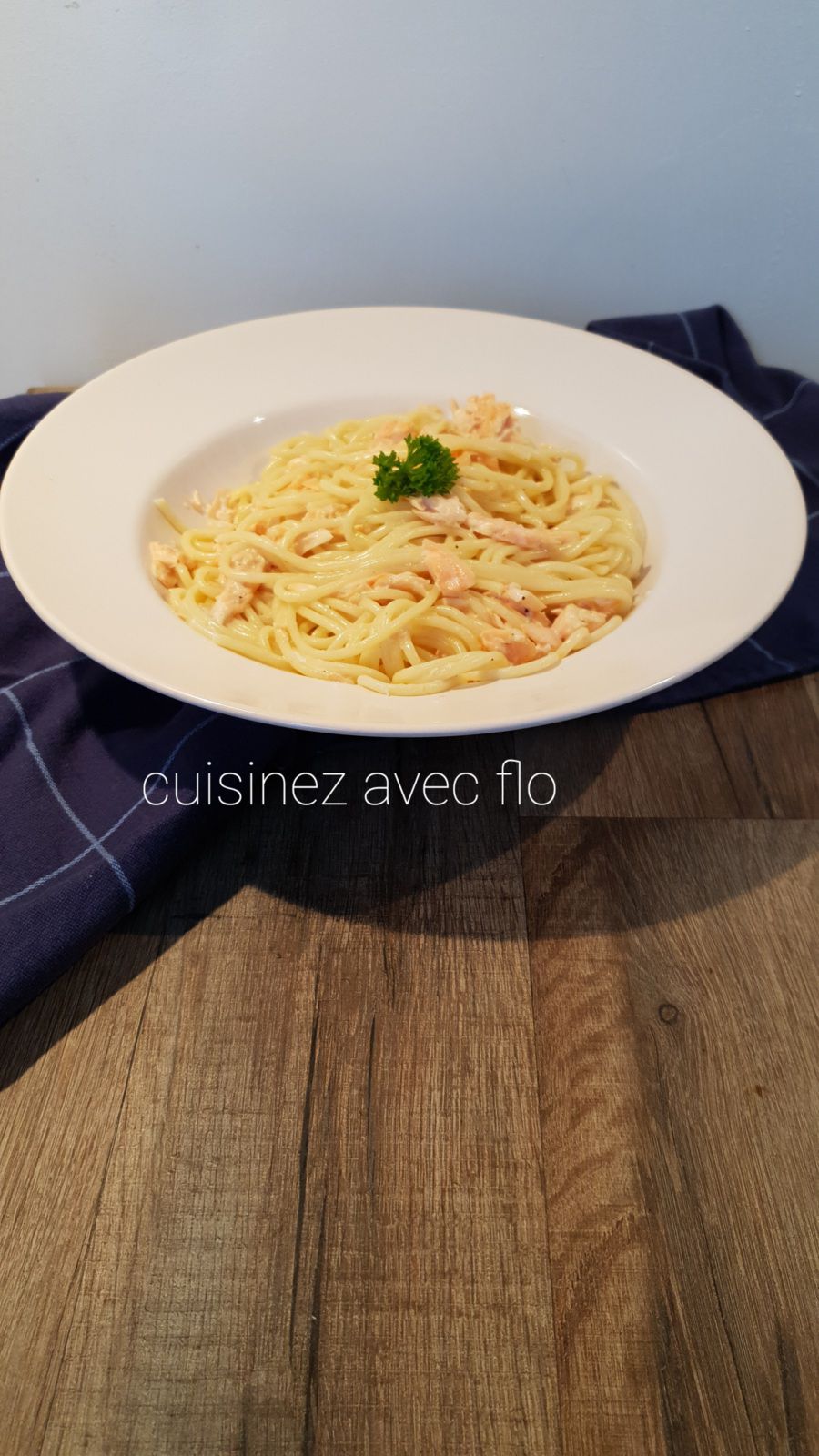 Spaghetti au saumon