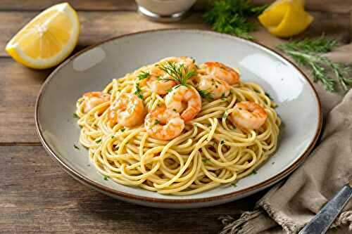 Découvrez notre recette de spaghettis crémeux aux crevettes appréciée par tous