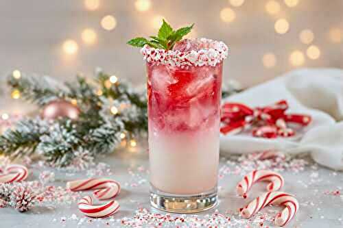 Le cocktail au bonbon candy cane spritzer : une recette festive