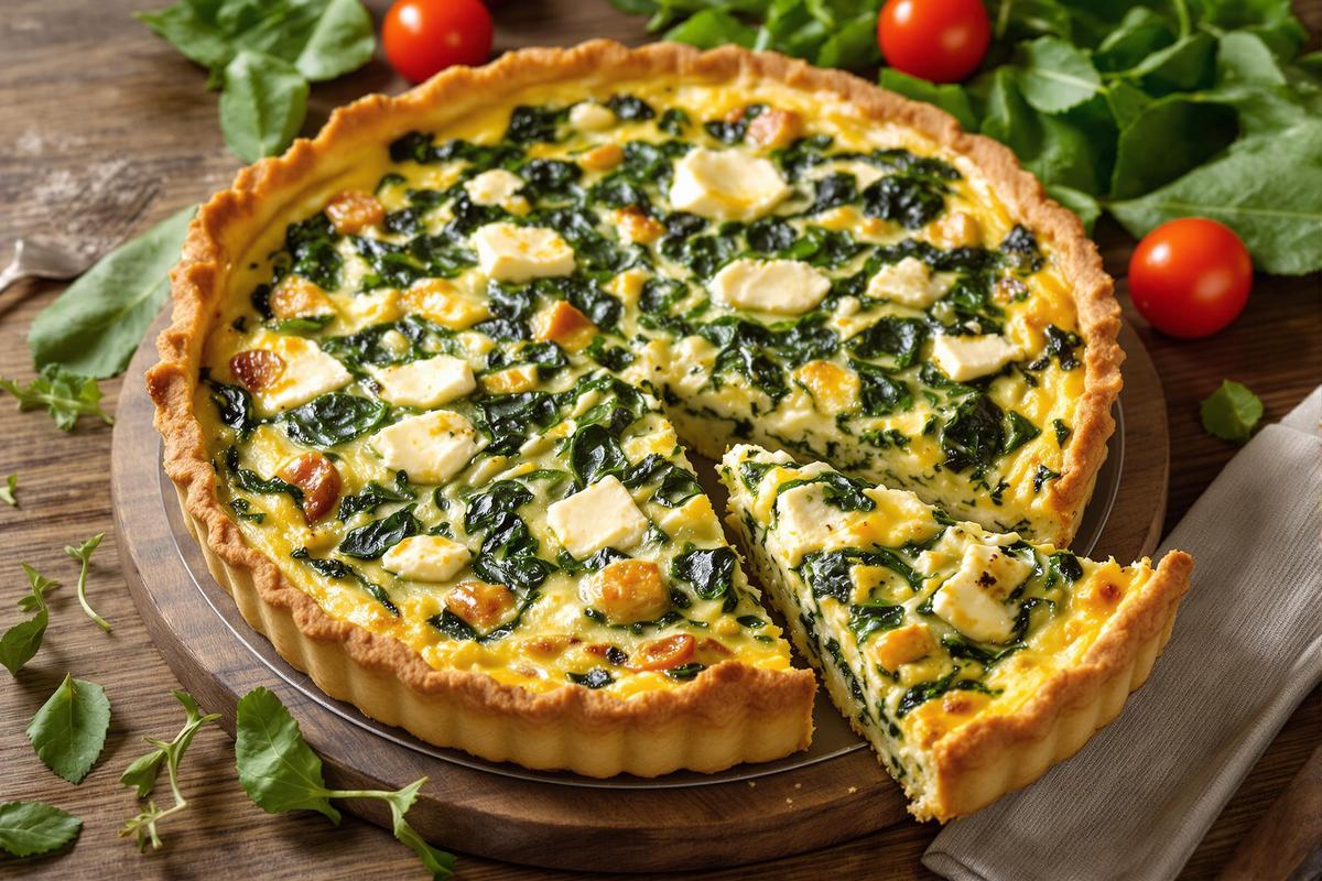 Quiche aux épinards et fromage de chèvre : simple, rapide et irrésistible !