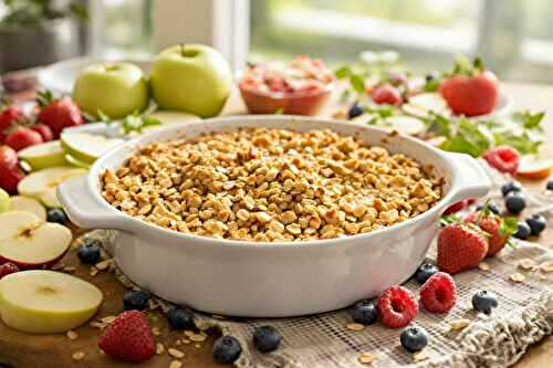 Crumble flocons d’avoine sans beurre : recette facile