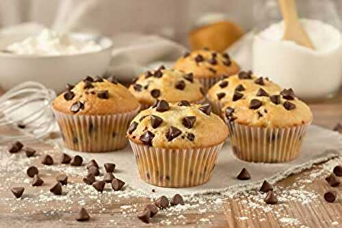 Recette de muffins aux pépites de chocolat : Moelleux et gourmands