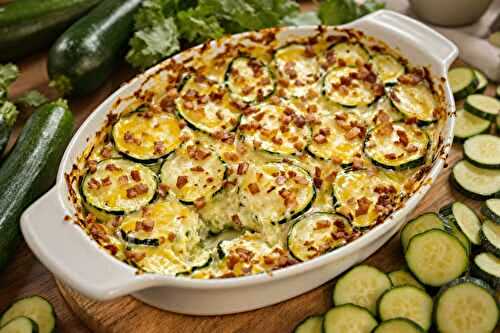 Gratin de courgettes aux lardons facile et rapide