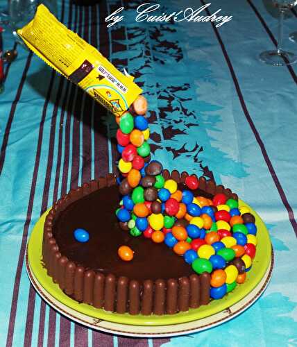Gravity cake aux M&M's