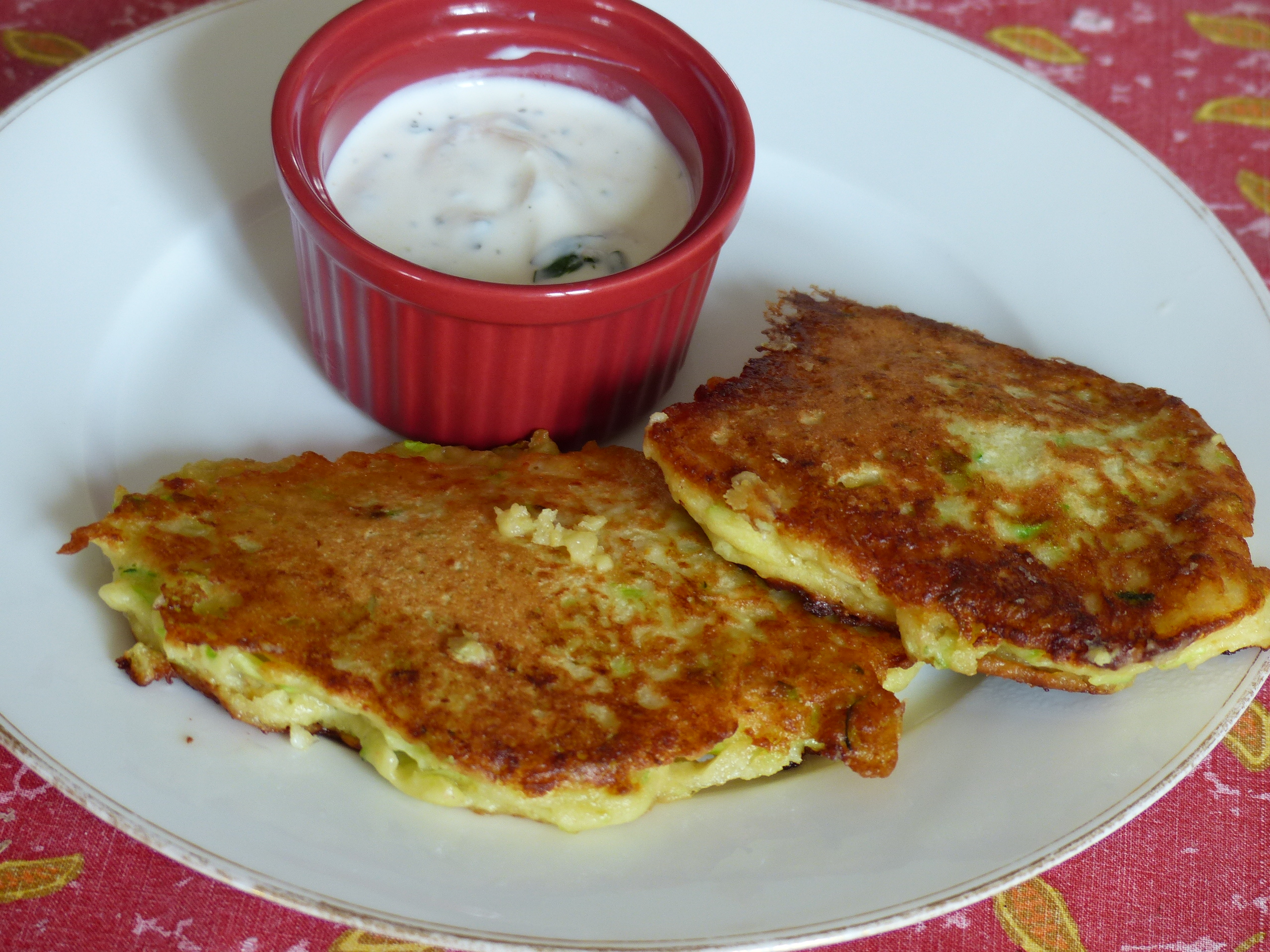 Galettes  de courgettes et pois chiche