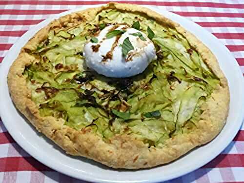 Tarte rustique courgettes burrata