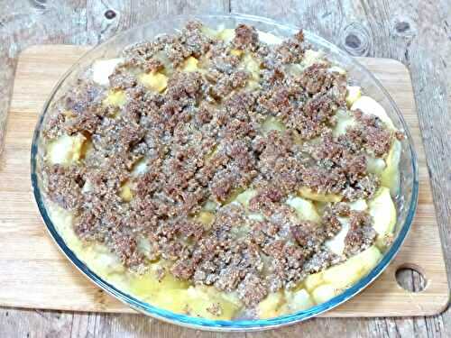 Crumble pommes coings noisettes