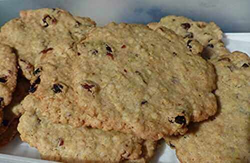 Cookies aux flocons d’avoine, pécan, raisins