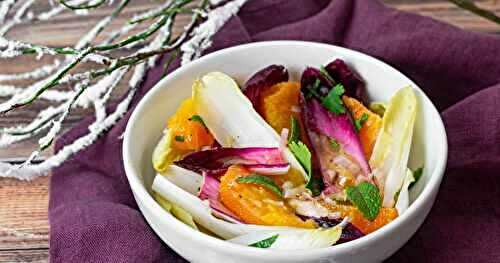Salade d'endives à l'orange et vinaigrette à la fleur d'oranger