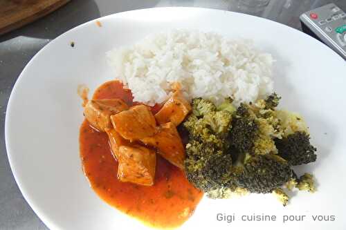 Mijoté de poulet au brocolis et riz au cookéo
