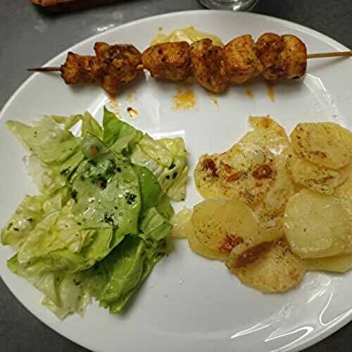 Gratin dauphinois et brochettes de poulet au COMBI NINJA 