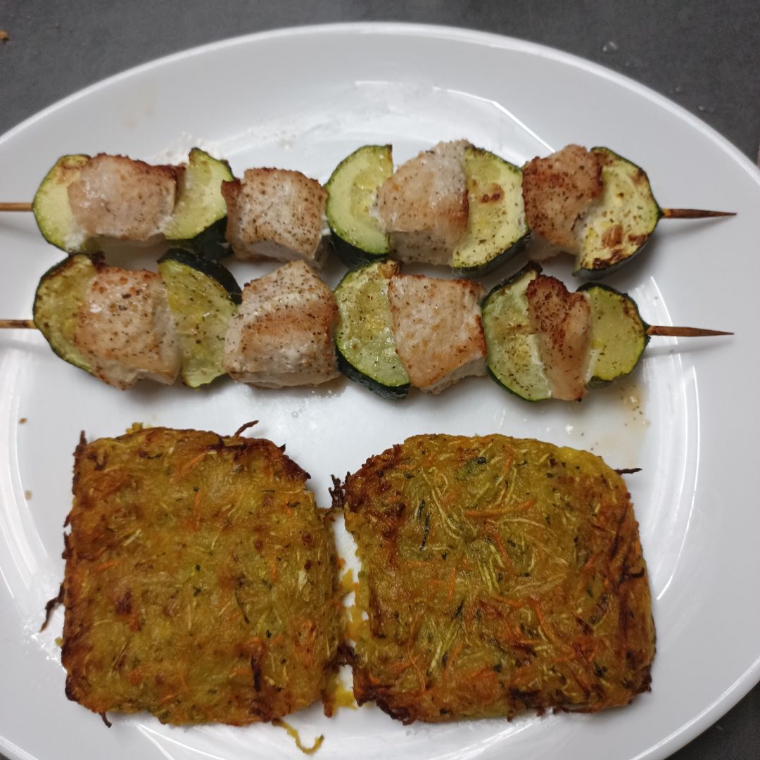 Galettes pdt carotte courgette râpées au COMBI NINJA