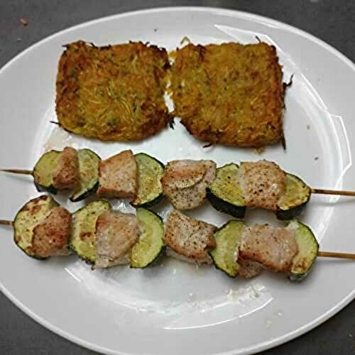 Brochette de poulet et courgette au COMBI NINJA