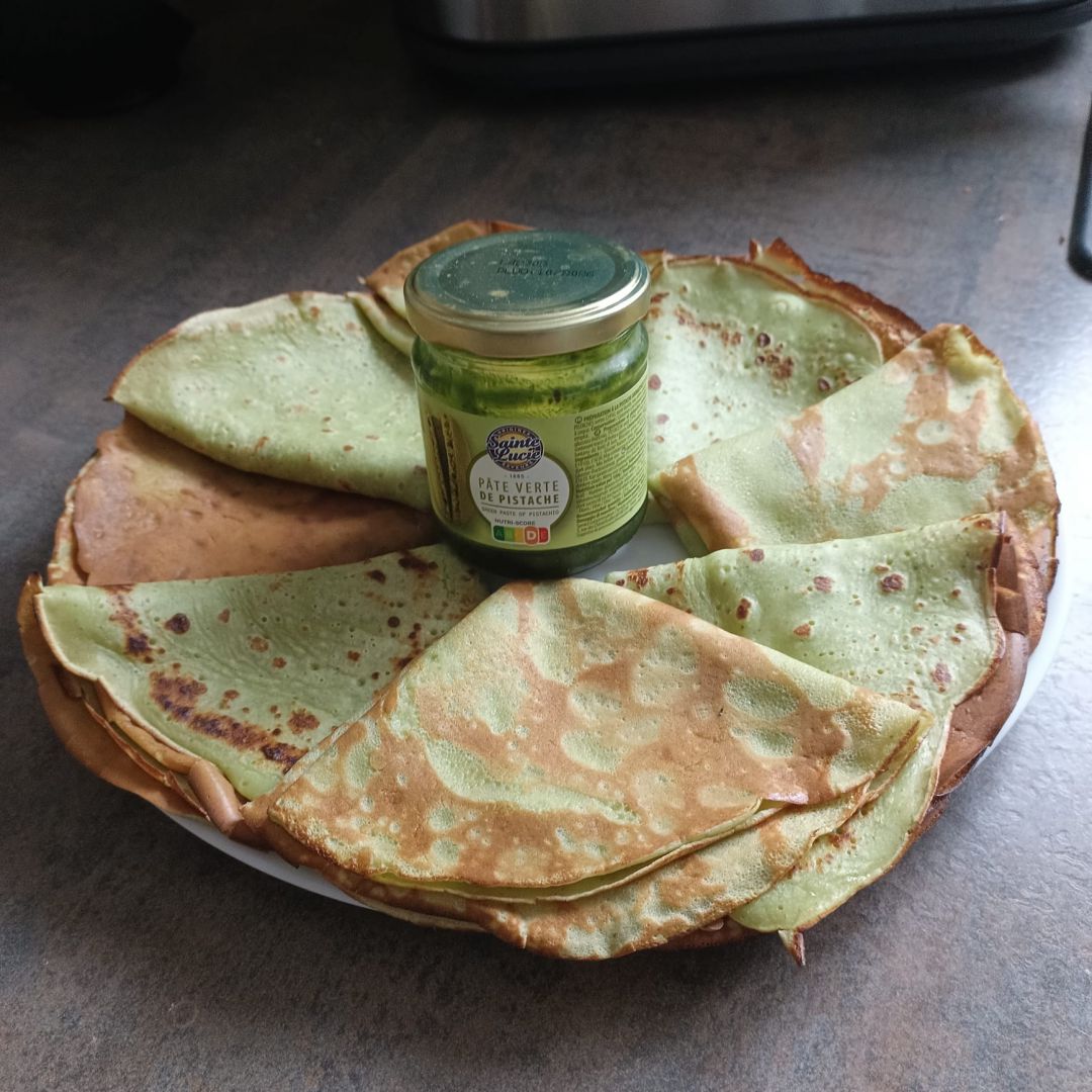 Crêpes à la pistache