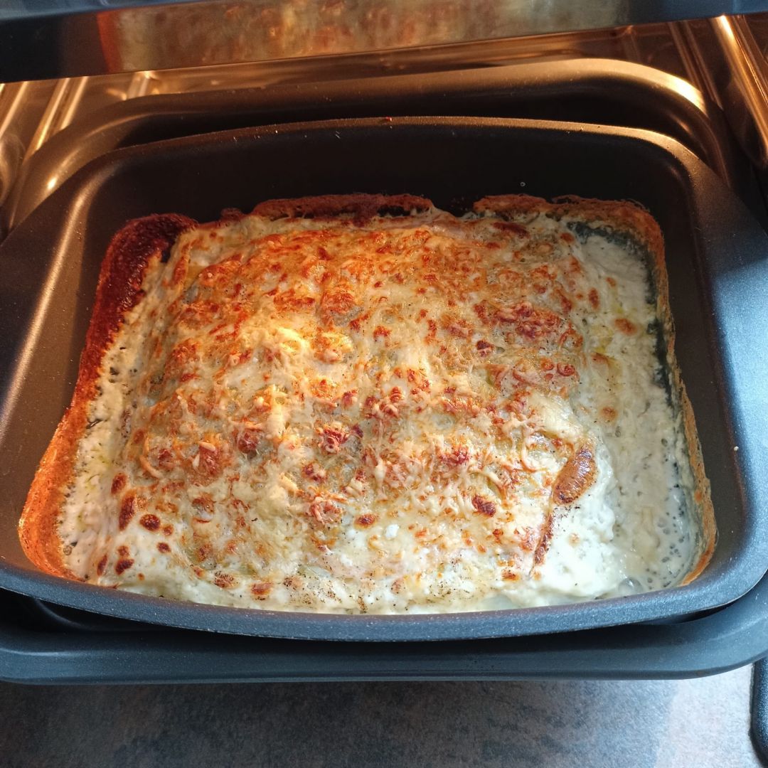 Gratin de ravioles à la truite fumée au COMBI NINJA