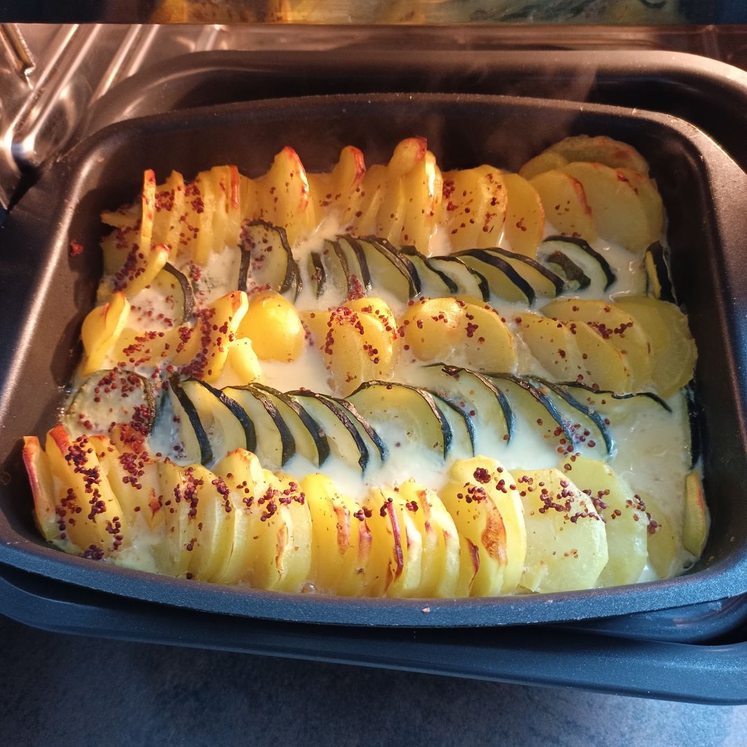 Gratin pommes de terre courgette au COMBI NINJA