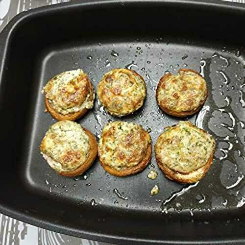 Champignons farcis au tartare et combi Ninja