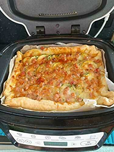 Tarte bolognaise à la courgette avec jambon et Comté