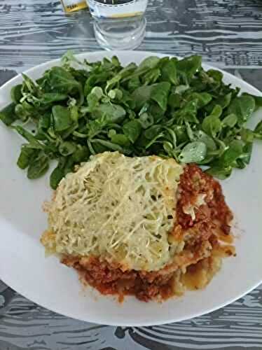 Parmentier à la purée de courgettes